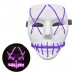 Неоновая Маска для вечеринок с подсветкой LED Mask 1 Violet