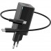 Зарядное устройство BASEUS GaN Mini Quick Charger 45W with Cable Type-C to Type-C черное (CCGAN-Q01)