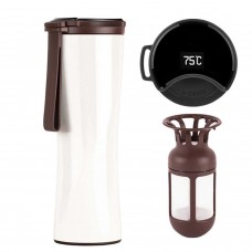 Умная термокружка Xiaomi KissKissFish MOKA Smart Coffee с заварником белая