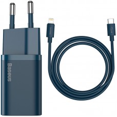 Зарядное устройство Baseus Super Si Quick Charger 1C 20W с кабелем Type-C - Lightning 1m