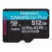 Карта памяти Kingston microSDXC Canvas Go! Plus 512GB Class 10 UHS-I V30 A2 W-90MB/s R-170MB/s