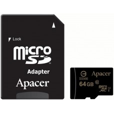 Карта пам'яті Apacer microSDXC 64GB Class 10 UHS-I +SD-адаптер