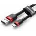 Кабель Baseus Cafule Lightning USB 1.5 A 2m Black-Red CALKLF-C19