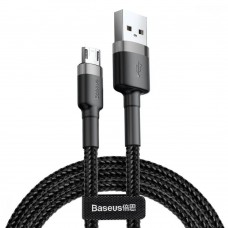 Кабель Baseus Cafule microUSB USB 2.4 A 1m CAMKLF-BG1 черно серый