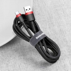 Кабель Baseus Cafule USB - Type-C 3 A 1m Black-Red CATKLF-B91