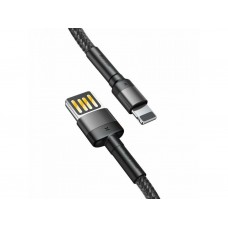 Кабель Baseus Cafule Special Edition Lightning USB 2.4 A 1m Black-Grey CALKLF-GG1
