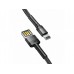 Кабель Baseus Cafule Special Edition Lightning USB 2.4 A 1m Black-Grey CALKLF-GG1