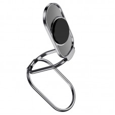 Мультифункциональный держатель - кольцо Hoco PH36 Emma Metal серебристое