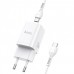 Быстрое зарядное HOCO N13 Bright 30W 2 порта USB-A + USB-C