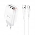 Зарядное устройство HOCO C93A 3 USB порта с экраном набор с кабелем Type-C