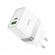 Зарядное устройство HOCO N21 Topspeed USB-A + USB-C 30W белое (6931474757777)