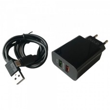 Зарядное устройство 2 порта юсб Grand D18AQ-2 2USB QC3.0 18W набор с кабелем