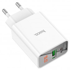 Блок питания HOCO C100A 2 USB зарядное устройство с дисплеем
