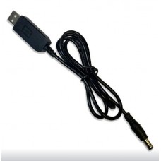 USB кабель для роутера с преобразователем напряжения 5V - 12V USB - DC 5.5 x 3.5 0.5A 1m черный