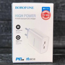 Зарядное устройство BOROFONE BA73A Young PD35W Dual port (2 выхода Type-C)