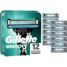 Набор лезвий Gillette Mach3 12 шт в пачке оригинал