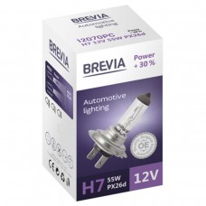 Галогеновая лампа Brevia H7 12V 55W PX26d Power +30% CP