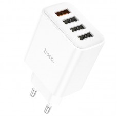 Блок питания Hoco C102A зарядный адаптер 4 USB порта