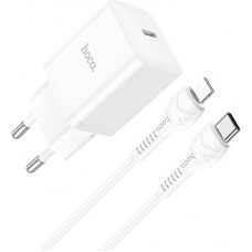 Зарядное устройство блок и кабель Hoco N27 Innovative 20W (1 Type-C) + Type-C to Lightning white