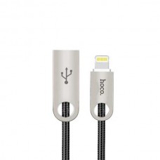Кабель USB-Lightning Hoco U8 Zinc Alloy Metal 1m Gray