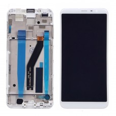 Дисплей для Meizu M6T с белым тачскрином и корпусной рамкой
