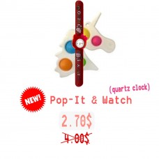 Комплект POP IT Единорог Simple Dimple+Детские Кварцевые Часы