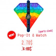 Комплект POP IT Diamond+Детские Кварцевые Часы