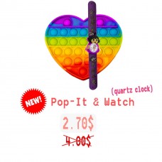 Комплект POP IT Сердце+Детские Кварцевые Часы