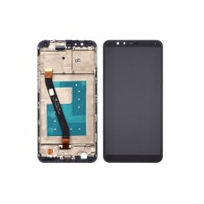 Дисплей для Huawei Honor 7X с чёрным тачскрином и корпусной рамкой