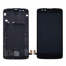 Дисплей для LG K8 K350 E/N с чёрным тачскрином и корпусной рамкой
