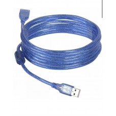 Удлинитель 10 метров USB 2.0 мама папа AM - AF 10 m полупрозрачный синий