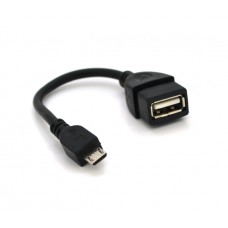 Кабель переходник OTG USB 2.0 AF - Micro-USB 10 см юсб мама