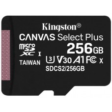 Карта памяти microSDXC Kingston Canvas Select Plus 256Gb class 10 А1 (R 100 MB/s)