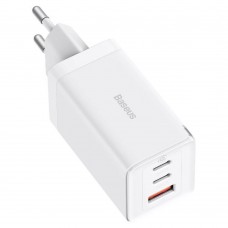 Зарядное устройство 65W 3 порта Baseus Gan 5 Pro CCGP120202 блок питания белый