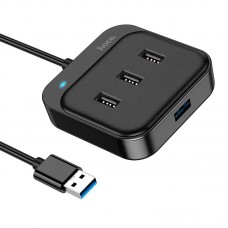Разветвитель юсб адаптер HOCO HB31 Easy 4-in-1 converter USB to USB3.0+USB2.0*3 0.2м