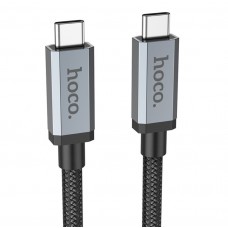 Кабель USB3.2 2 метра HOCO US06  20Gbps 100W HD high speed data cable черный