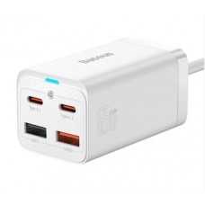 Зарядное устройство адаптер Baseus Gan3 Pro CCGP040002 4 выхода белое