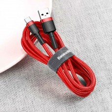 Кабель Baseus Cafule USB - Type-C 3 метра красный CATKLF-U09
