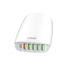 Зарядное устройство - адаптер 6 портов Ldnio A6573C 5 USB + 1 Type-C 65 ВТ