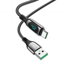 Кабель с дисплеем HOCO S51 USB - Type-C 1.2м черный 6931474749239