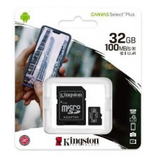 Карта памяти Kingston 32GB microSDHC Canvas Select Plus 100R A1 C10 + SD адаптер (SDCS2/32GB)