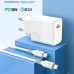Набор зарядный Borofone ba77a 30W с кабелем Type-C - Lightning