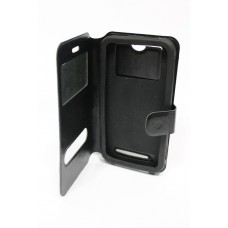 Чехол книжка Bravis Omega черный, коричневый, красный, белый