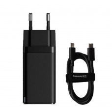 Зарядное устройство Baseus 65W GaN2 Pro (CCGAN2P-B01) + кабель 100W USB Type C черные