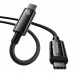 Кабель 3 метра Baseus 240W Type-C to Type-C  (CAWJ040201) Tungsten Gold черный