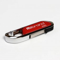 Металлическая флешка Mibrand USB 2.0 Aligator 32Gb (MI2.0/AL32U7DR) темно красная