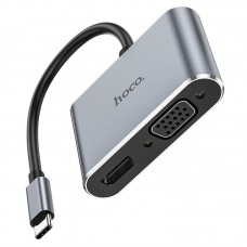 Адаптер конвертер Hoco HB29 Easy-lead Type-C to HDMI + VGA multifunction converter