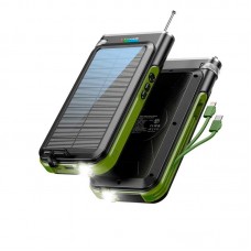 Внешний аккумулятор с солнечной панелью Solar 20000mAh PN-W26 с радио и БЗУ