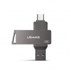 Флешка двойная USAMS 16GB US-ZB198 металлическая Type-C OTG USB3.0