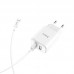 Блок питания - адаптер сетевой Hoco Victoria C62A 2USB 2.1А + кабель Lightning белый